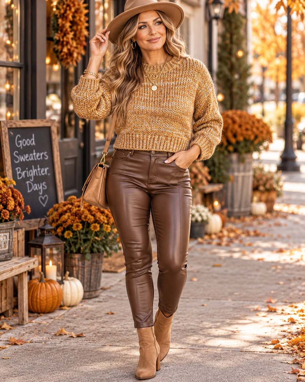 Greylin Small Cropped Sweater Women's Yellow/Brown Marled Chunky Knit NWT